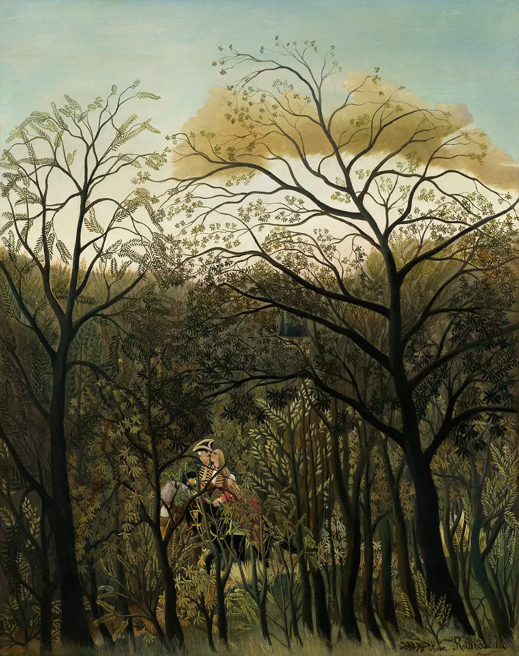Rendez-Vous in the Forest in Detail Henri Rousseau